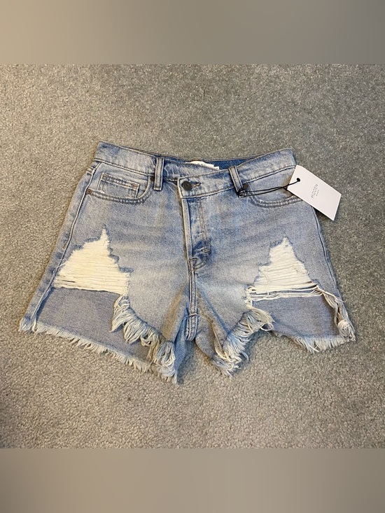 Hidden Jeans Pants - Hidden Jeans Sofie Mom Short Blue Distressed Denim Short NWT Womens Small
